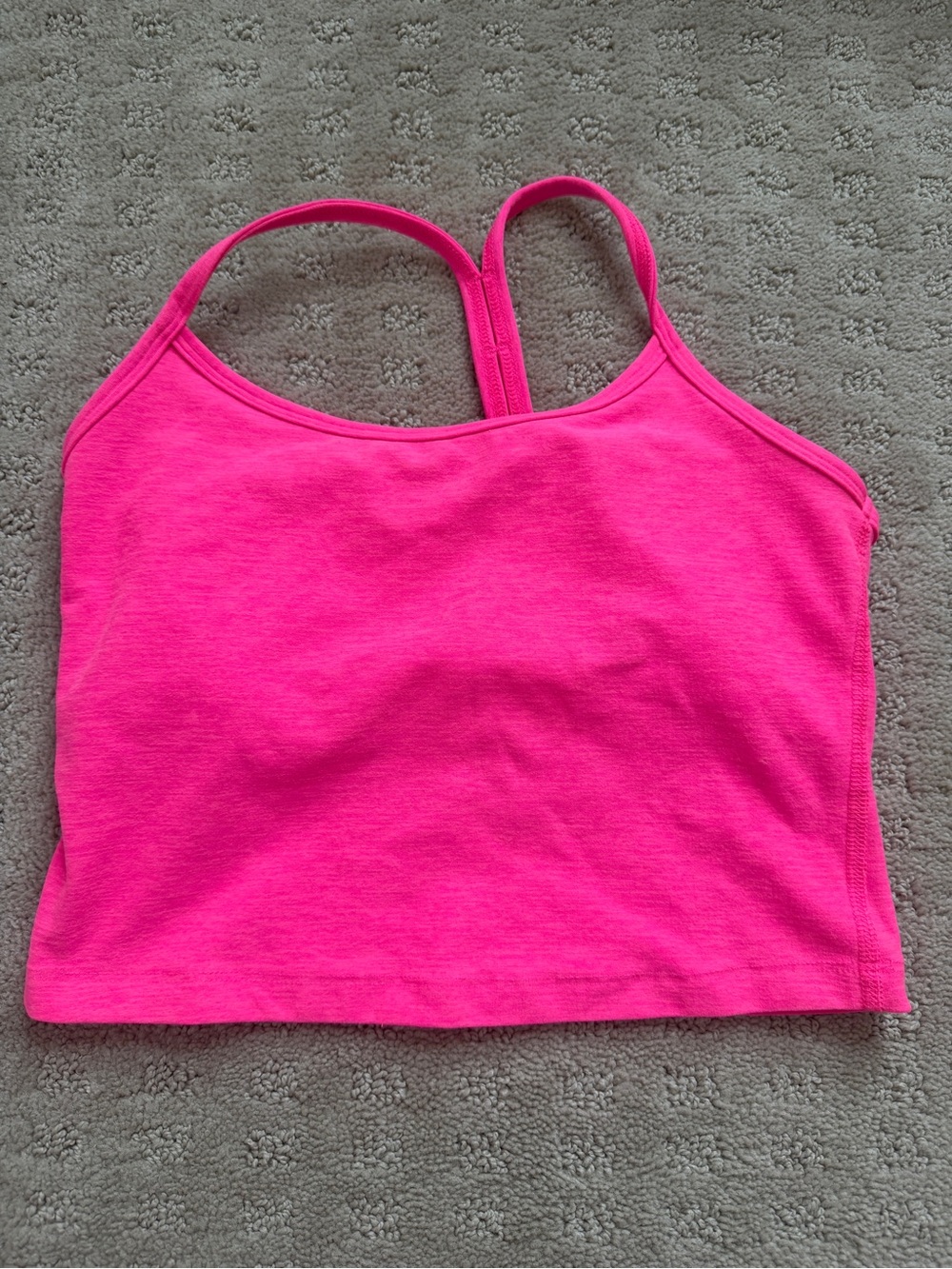 Beyond Yoga Spacedye slim racer back cropped tank- Hot Pink Small